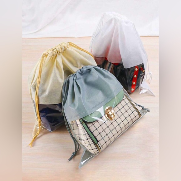 Dust Bags. 4 Piece Set of Black Drawstring Dust Proof Handbag Covers. NEW! - Picture 10 of 10